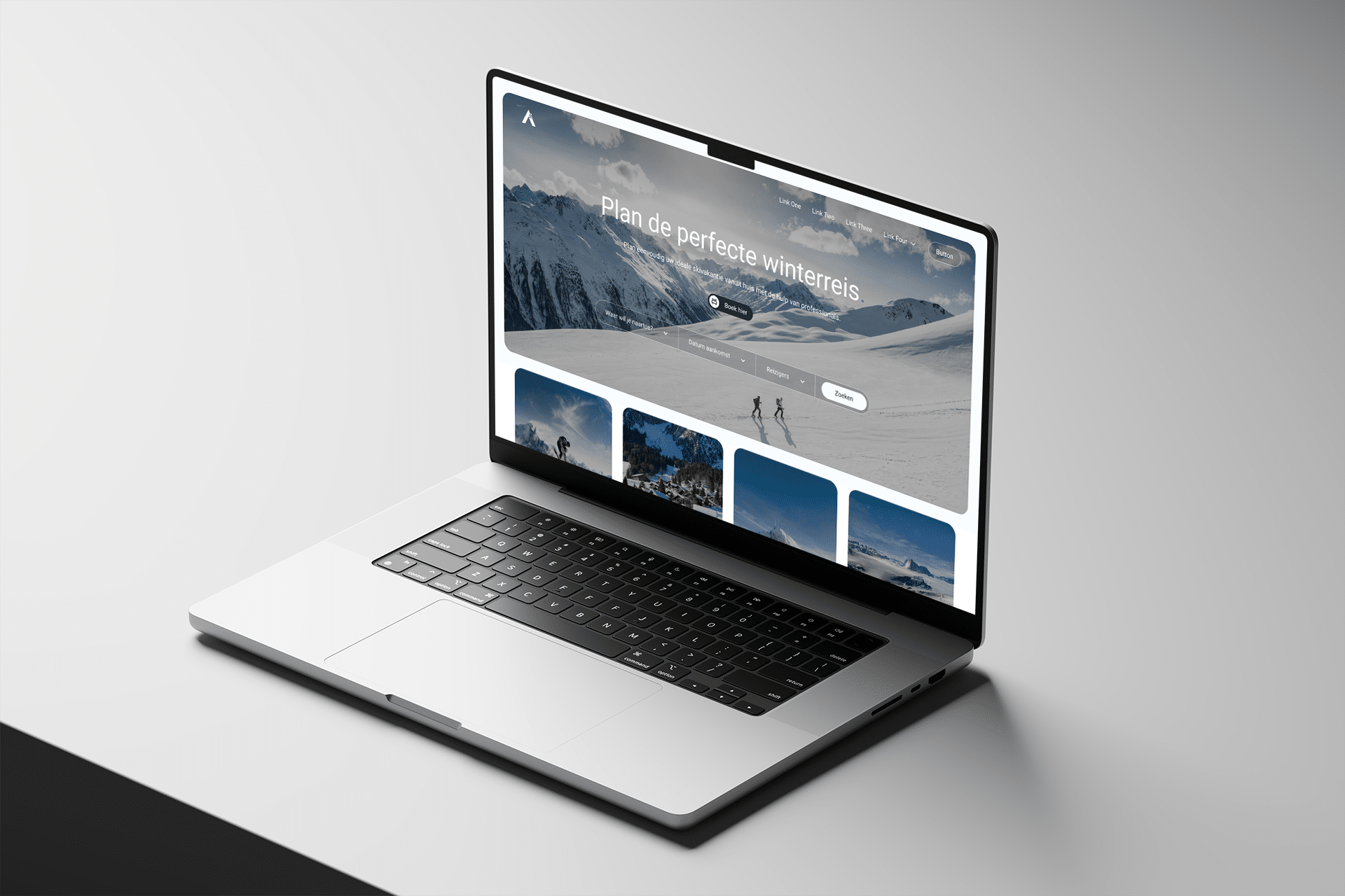 mockup voor de nieuwe website van Arctic Travels